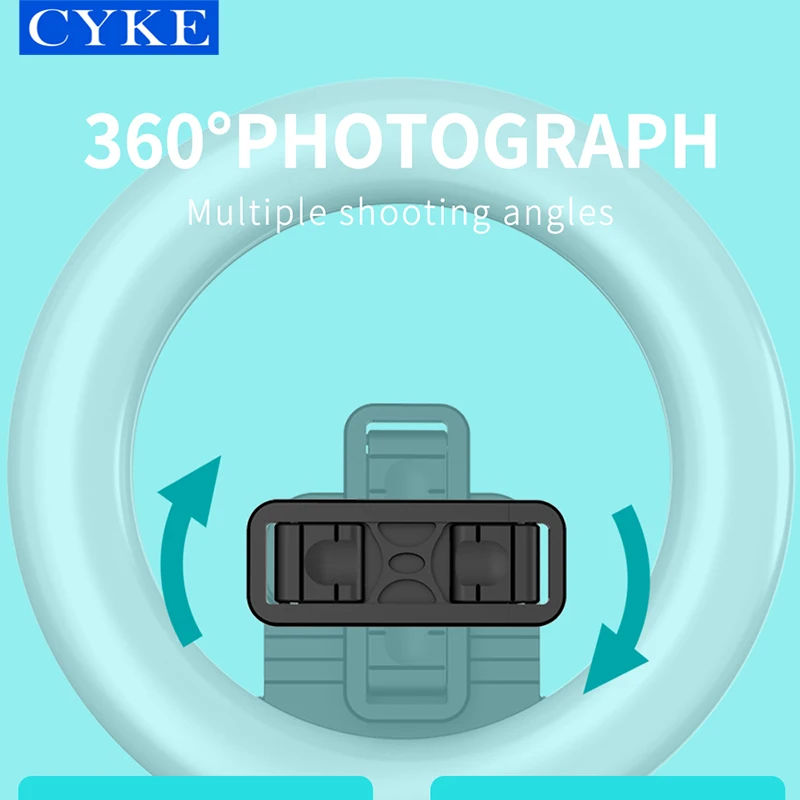 CYKE L06 8 Inch Ring Light Tripod Phone Holder Portable Led Fill Light Live Video Selfie Stick Tripod Wireless Remote For Tiktok