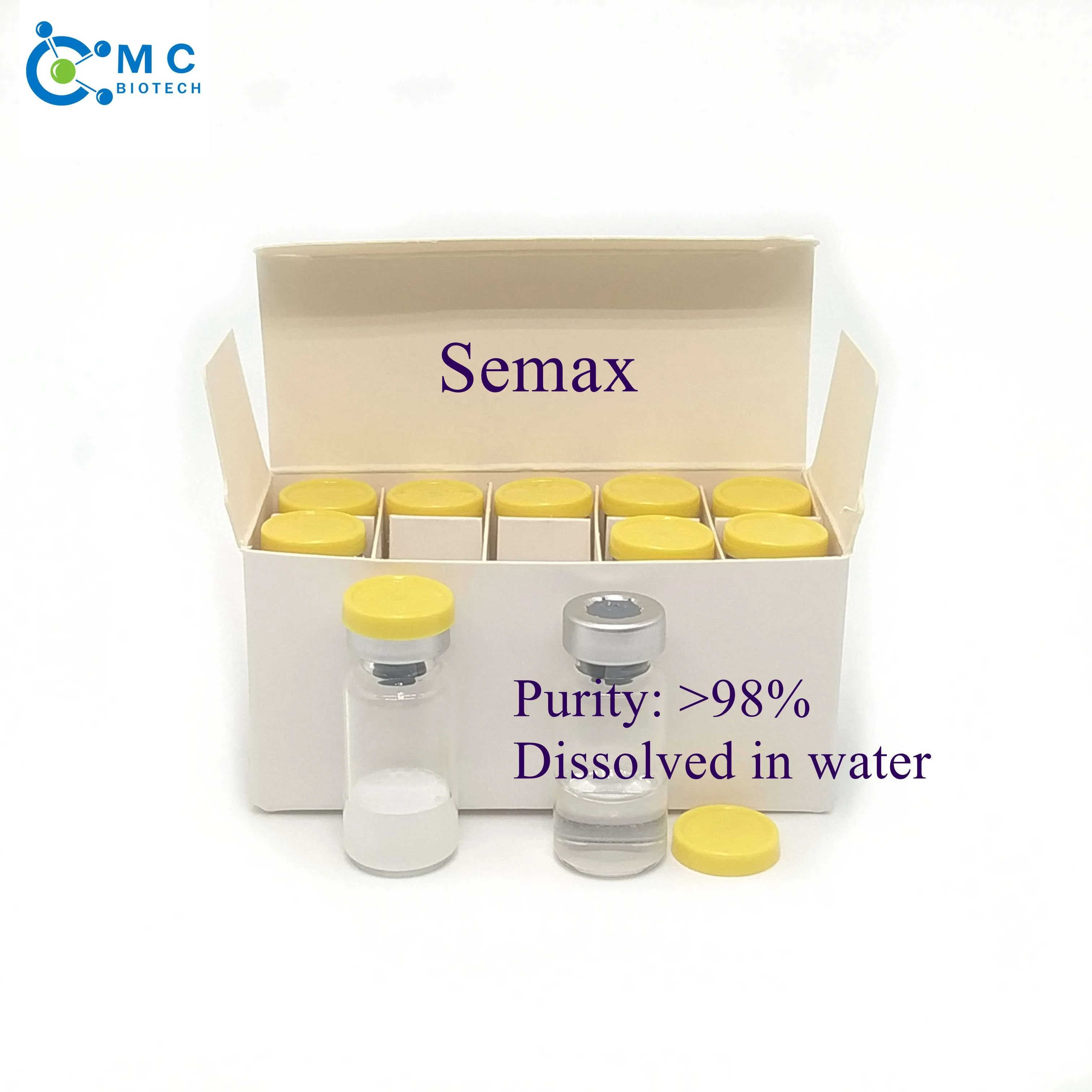 
CAS 80714-61-0 Best price high purity Semax peptide powder 30mg per vial 