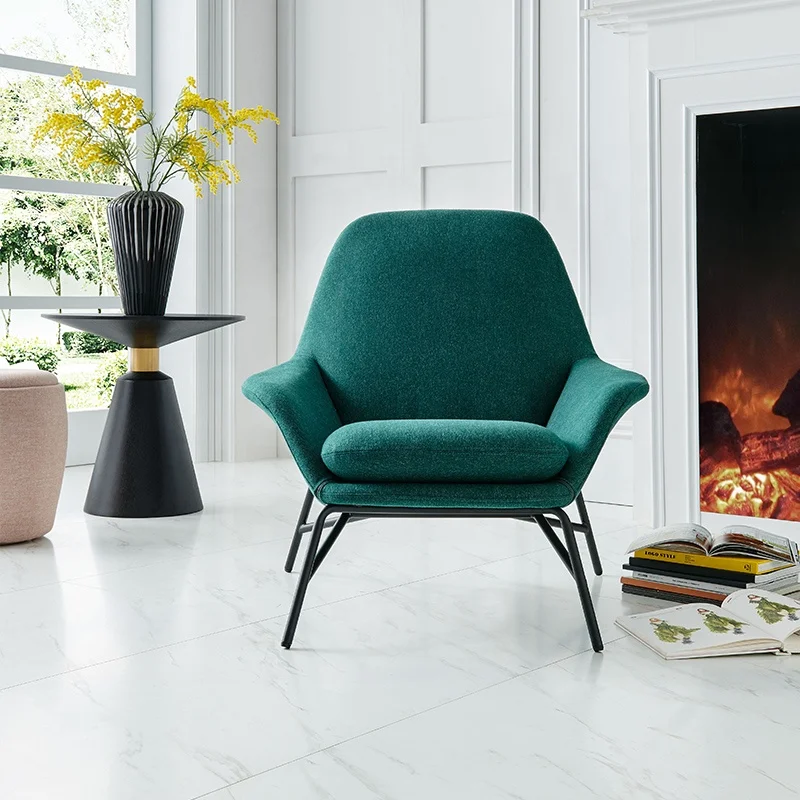 Chinese foshan oem modern velvet fabric metal leg leisure accent arm chair