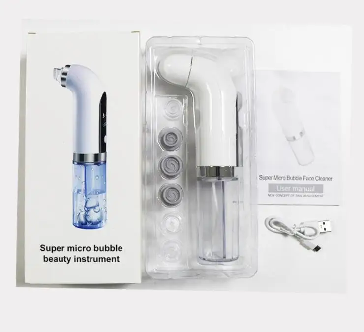 2021 Best Selling Professional Facial Nose Blackhead Remover Tool Vacuum With Water Small Bubble Pore Cleaner Machine