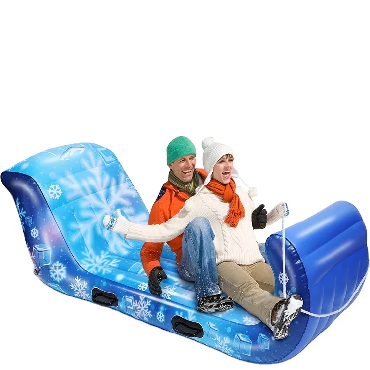 Manufacturers custom inflatable snow tube PVC sled wear resistant cold inflatable ski tube ski board water tug boat