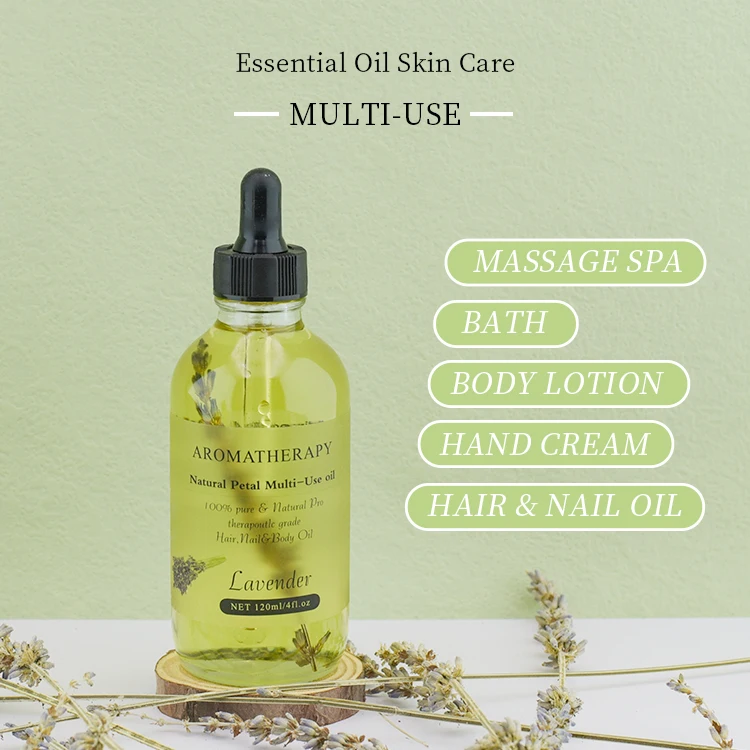 NEW Private Label 100% Pure Natural Skin Care Body Massage Oil Aromatherapy Multi Use Oil Rose Petal Essential oil