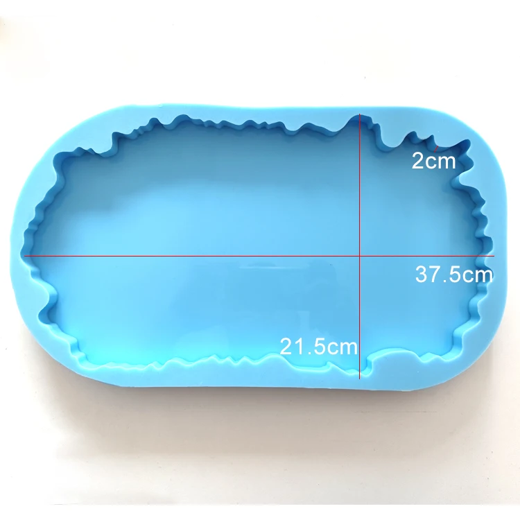 fluid artwork resin tray silicone mold large size geode coaster mold customized