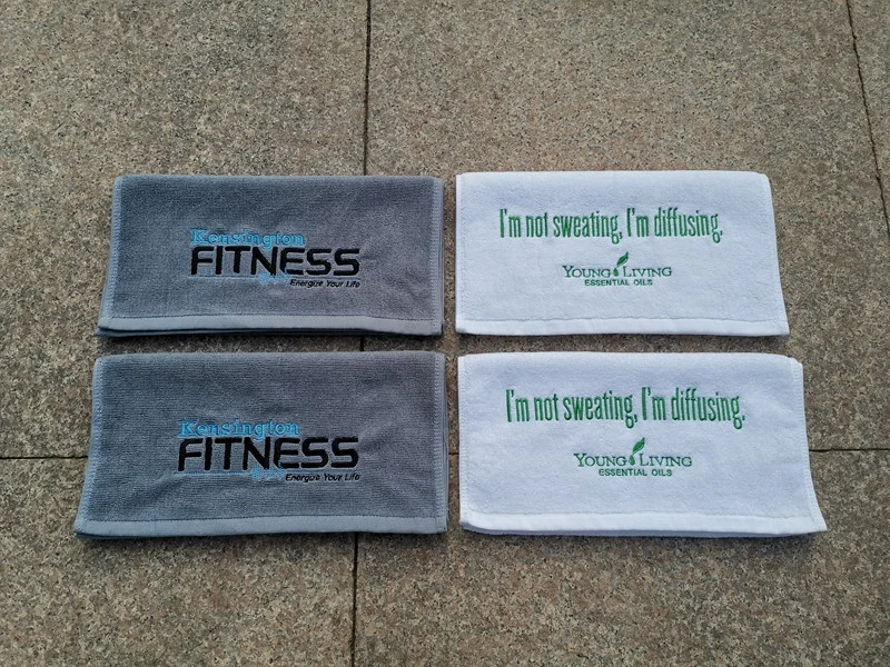 High Quality 100% Cotton Custom Hand Face Gym Towels with Embroidery Logo