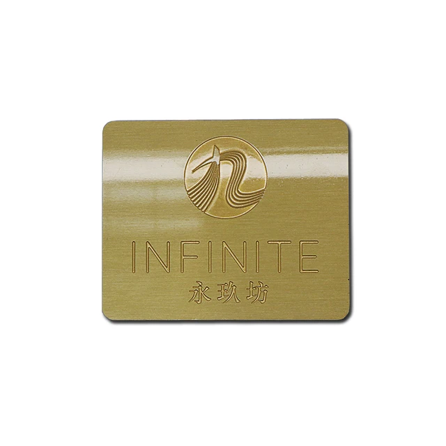 Premium customizable logo brass plates for engraving door signage outdoor metal handicrafts art creations