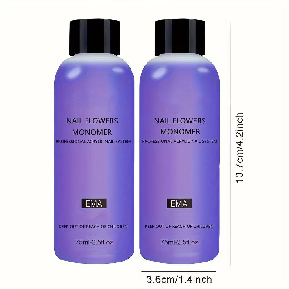 EMA Crystal Liquid 75ml Crystal Powder Special Propylene Solution Cosmetic Nail Polish Cleaner Environmentally Friendly Cleaning