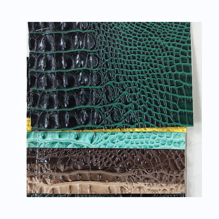 Green Imitation Crocodile Leather With Real Leather Feeling