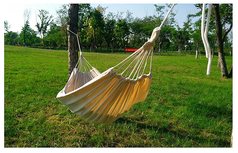 2021 High Quality white canvas hammock outdoor camping