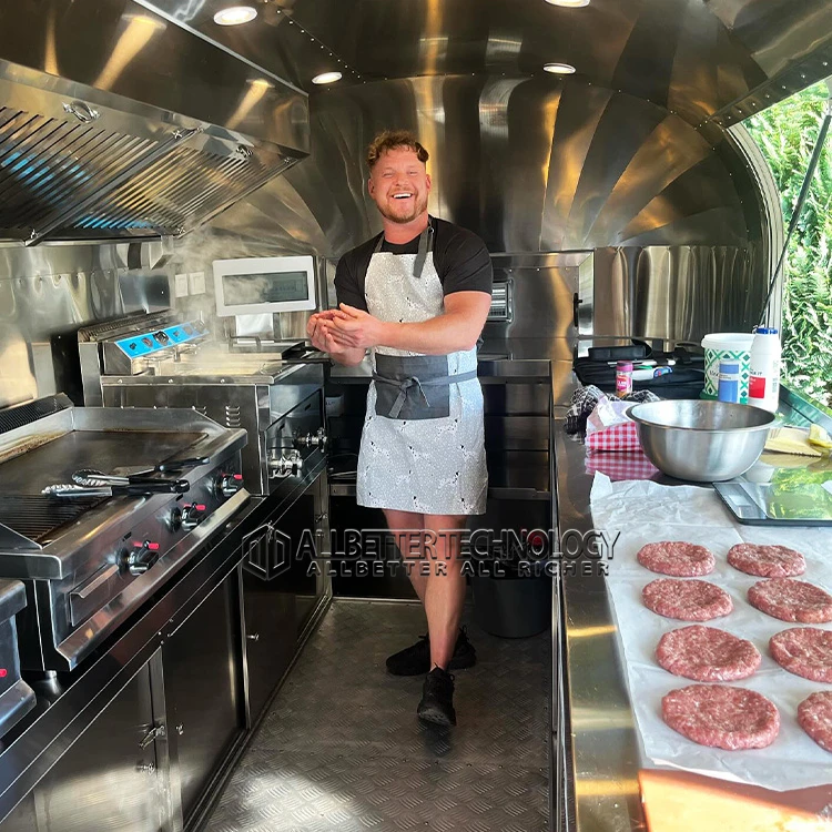 Fast Food Carts Ice Cream Truck Camper Van Restaurant Car Big HY Food Van Hot Dog Stand Electric Food Truck With Full Kitchen