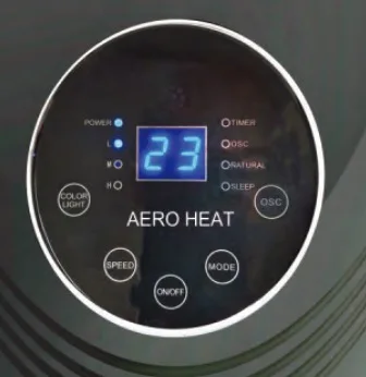 Hot Sale High Quality 1600W Bladeless Fan Heater With 3 setting speeds 7.5H timer With remote control