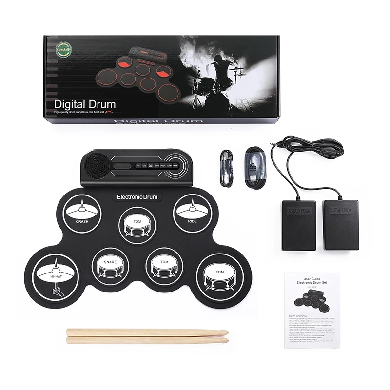 Hand Rolling Christmas Gift Jazz Kit Drum Percussion Set Electronic Drum Music