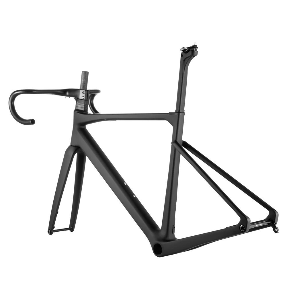 Spcycle 2022 New 700C Road Bike Carbon Frame Full Hidden Cable Disc Brake T1000 Carbon Road Bike Frame With Integrated Handlebar