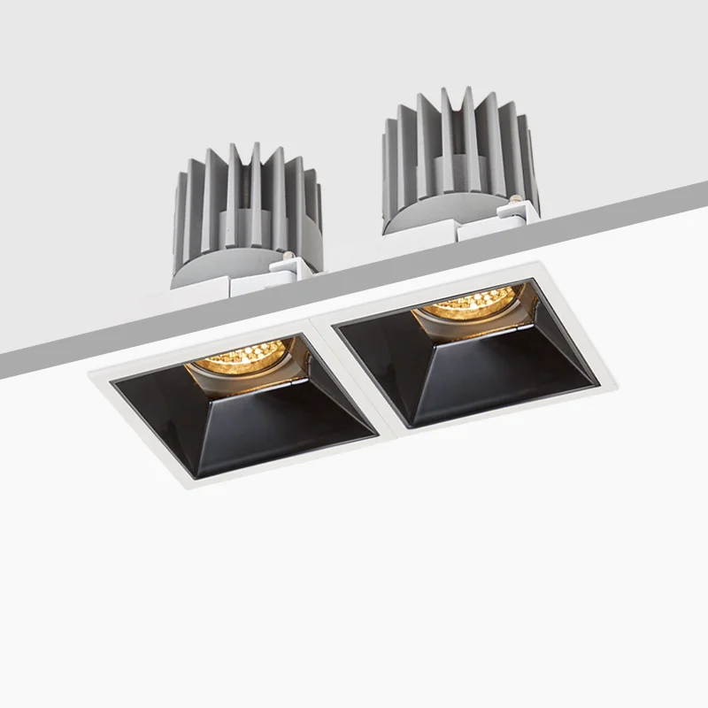 Anti-glare LED Downlight 30W LED Square Adjustable Spotlight For Hotel Museum Projects LED Square Downlight