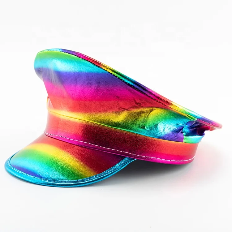 Factory Wholesale Festive party fun Carnival sequin hat fashion colorful striped hat for adult