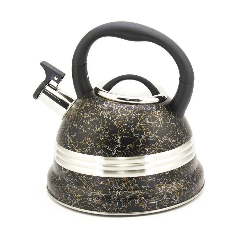 I TOP Silver Color Painting Stainless steel whistling tea kettle