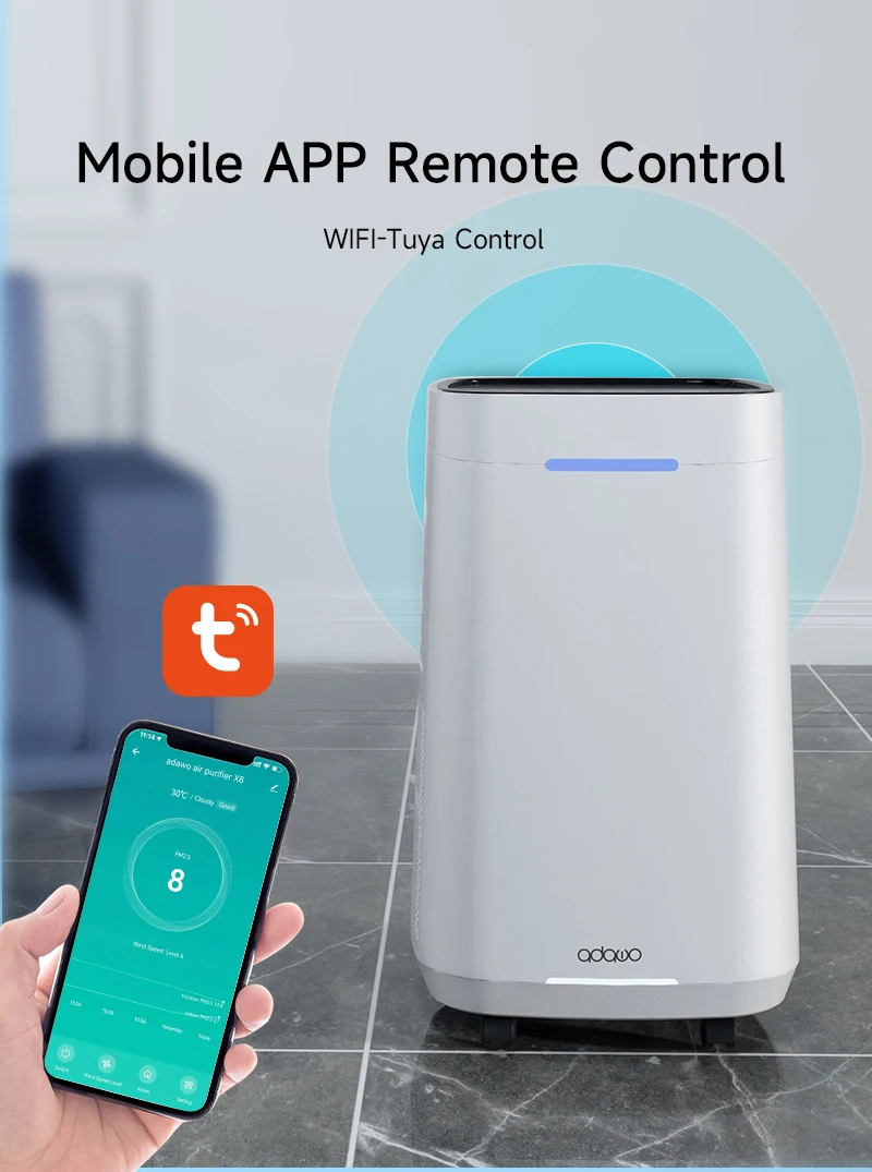 Medical Grade Electrostatic UV-C Disinfection Sterilizer Multifunction Air Purifier for Allergies Dust Pollen Smoke