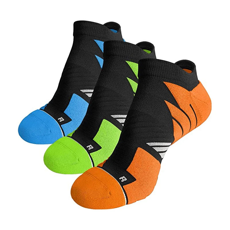 THETA Wholesale High Quality Arch Support Nylon Compression Cycling Running Seamless Ankle Socks for Men Custom Logo Socks