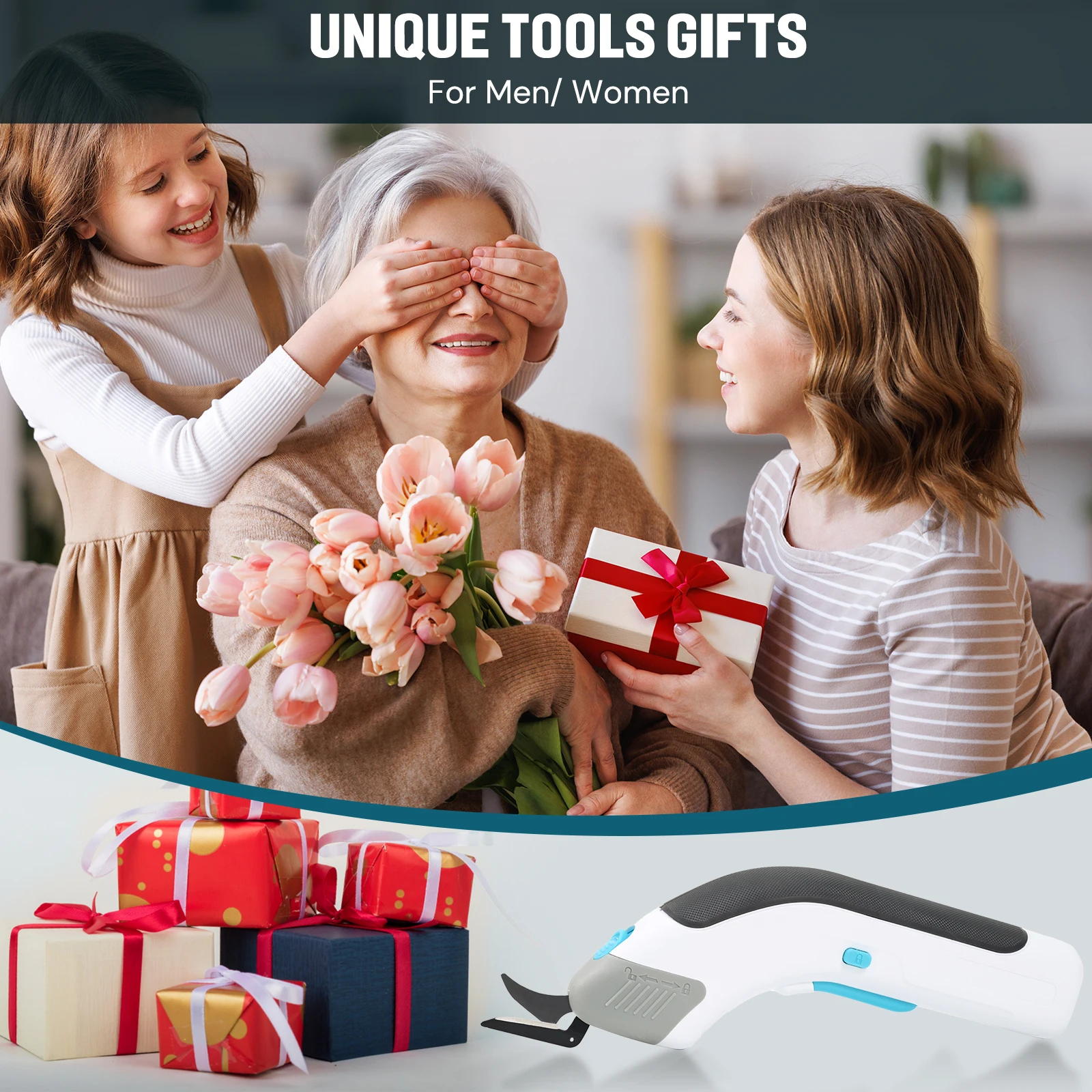 Multifunctional Electric Scissors Lithium Battery Cutter Portable Cordless Fabric Cutting Electric Textile Scissors