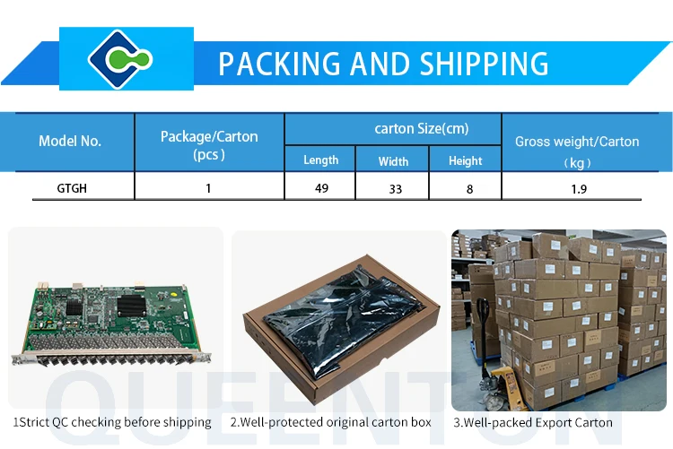 GTGH Service Board for C300 C320 GPON OLT board GTGH C+ GTGH C++ 16 ports with 16 modules Interface Card 10G uplink board