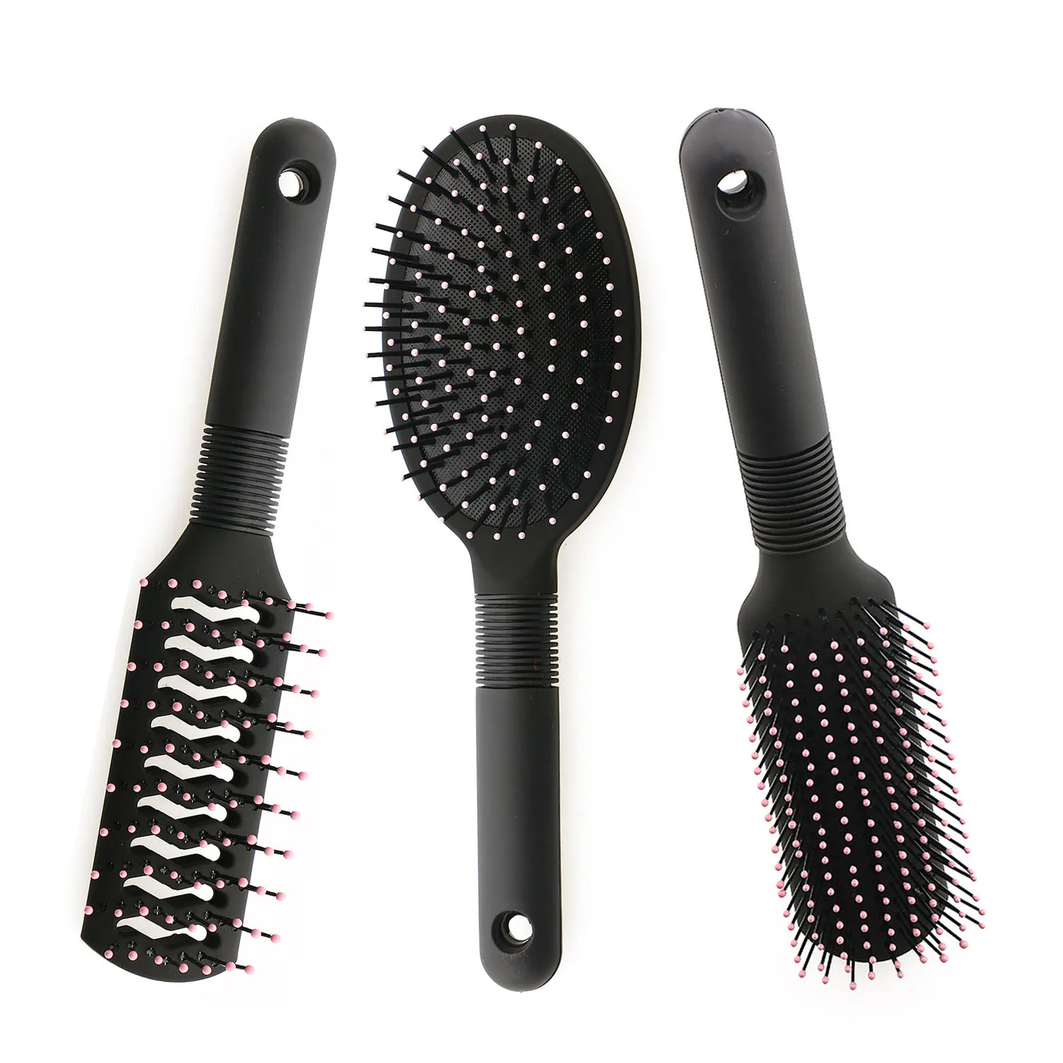 OEM New Design 3PCS Hair Brush Styling Set Salon Cushion Scalp Massager Gift Kit Detangling Hair Brushes Set