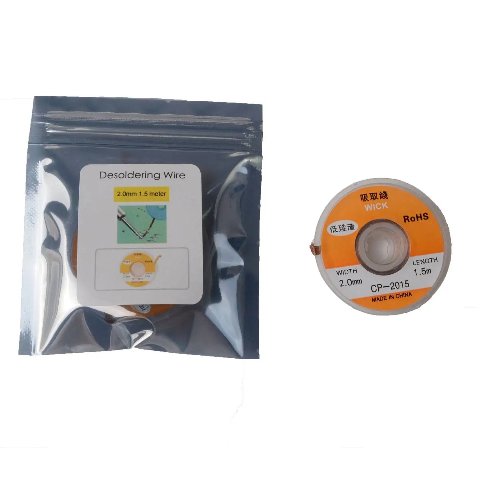 2.0mm 1.5M Desoldering Braided Tape Copper Welding Solder Remover CP-2015 Wire Soldering Wick Tin Lead Cord Flux