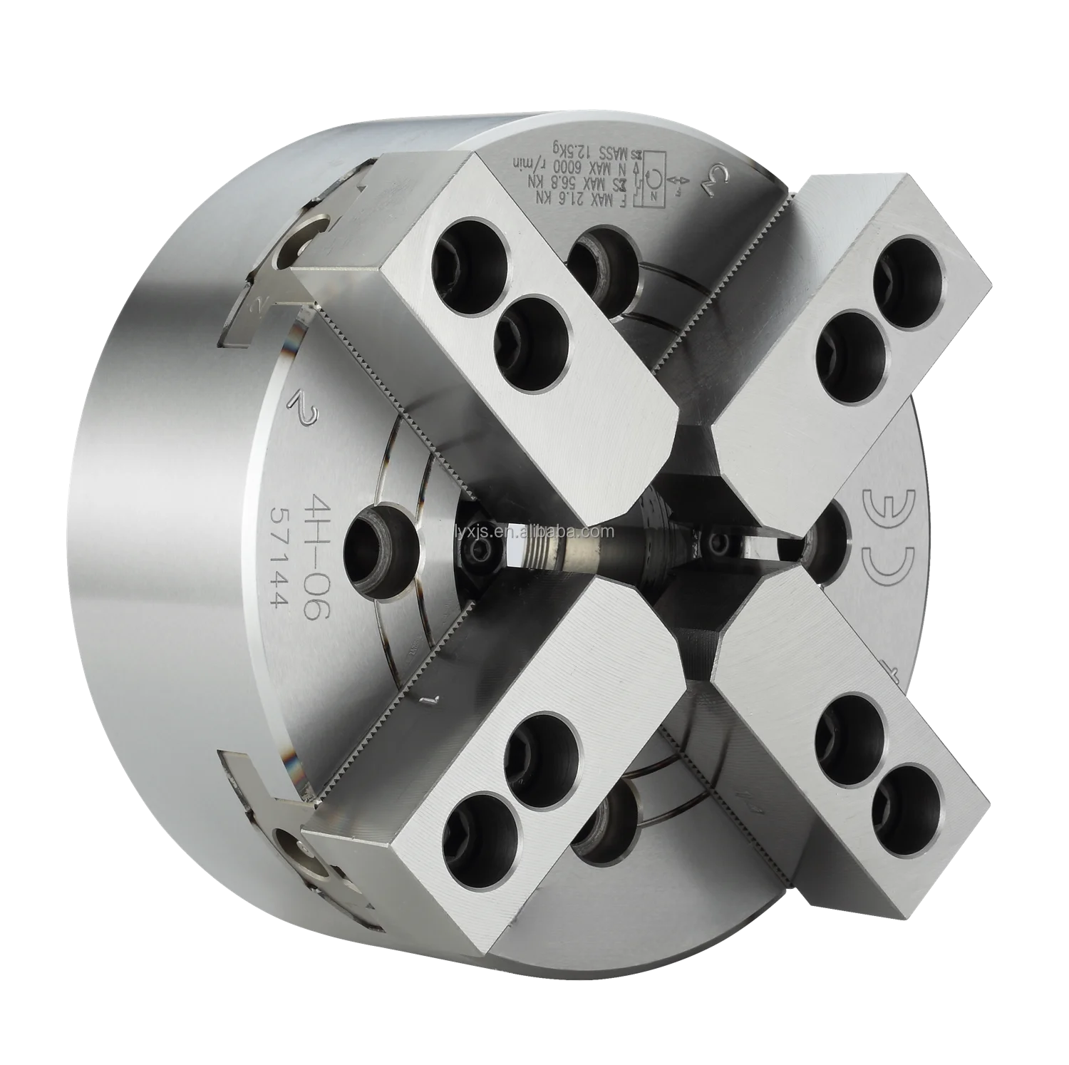 High-speed Hydraulic Power Chuck Lathe Oil Chuck for Metal with 4 Jaws 12mm CNC Lathe Machine 400mm 1 Set Steel,stainless Steel