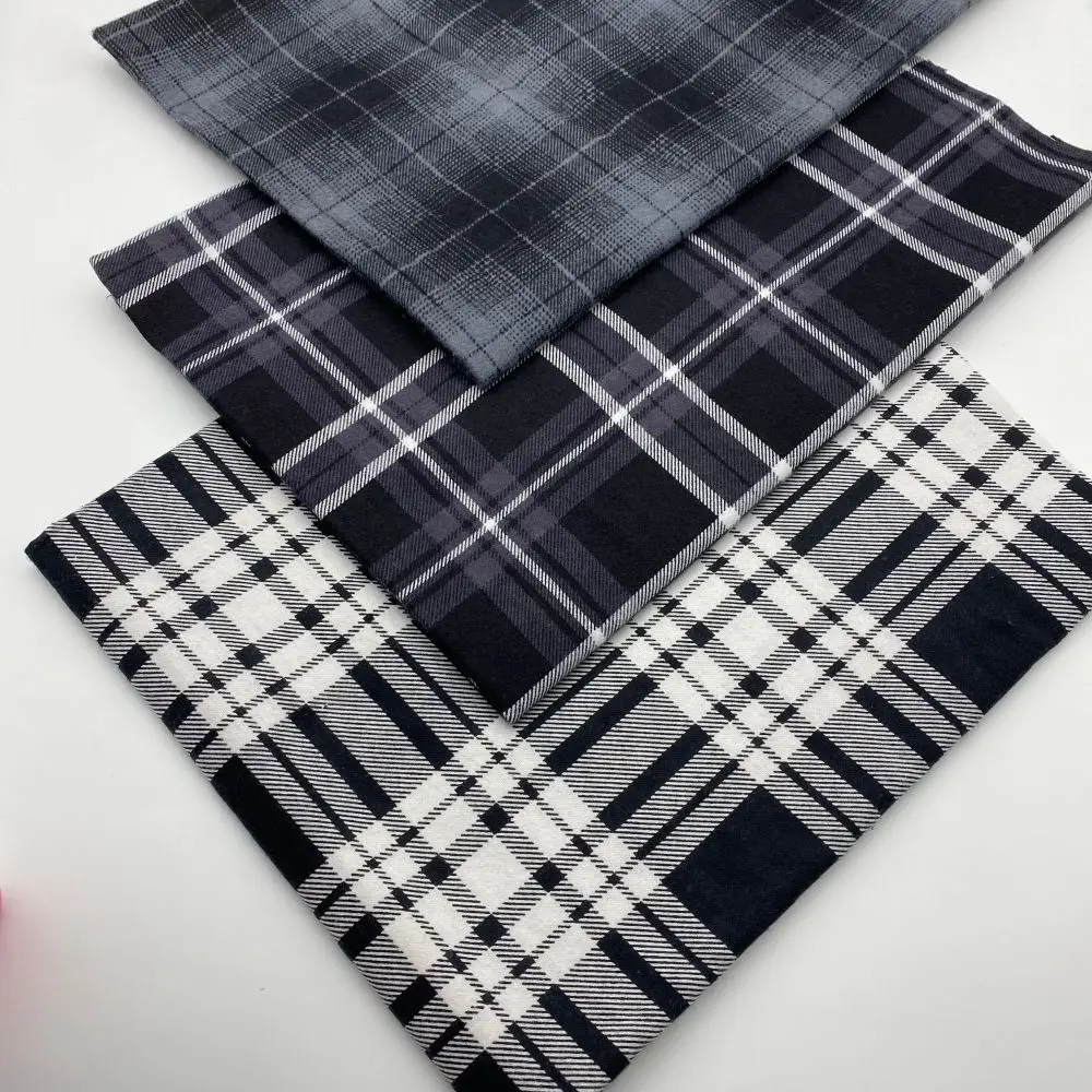 High quality Flannel 100% cotton digital printed fabric for comfortable and breathable shirt fabric