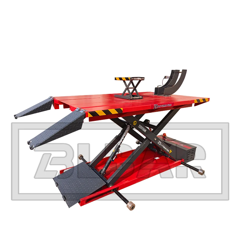 Motorcycle Lift LIBA 1000kg Remote control operation Scissor Motorcycle Lift Table with CE Certification for sale