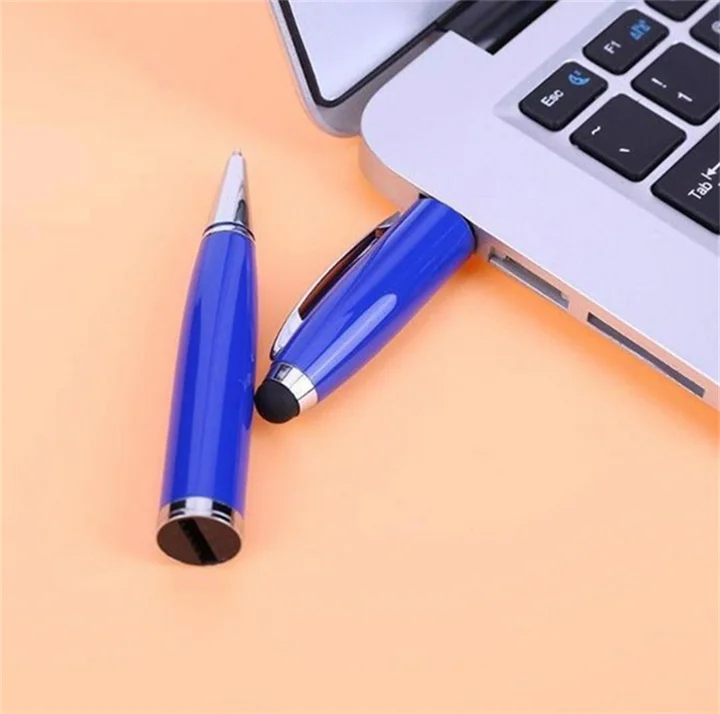 New Product USB Flash Drive Creative Touch Screen Ball Point Pen Memory Stick 8GB 16GB 32GB 128MB Pendrive Business Gift U Disk