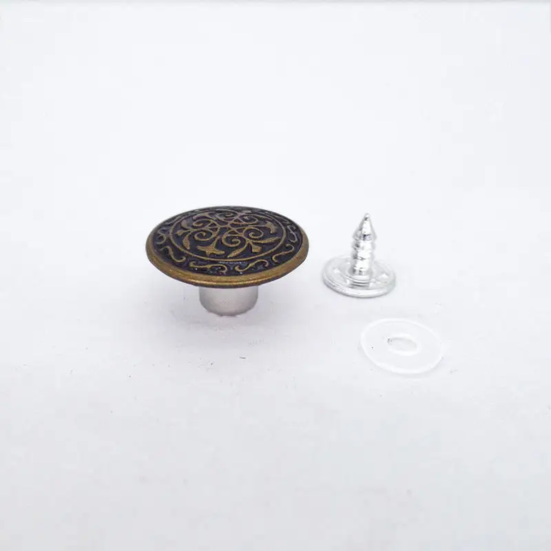 Factory Price Custom Logo Metal Jeans Buttons With Rivets Brass Denim Buttons For Jeans