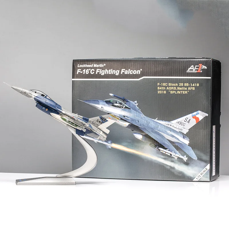 1/72 F16C Fighter jet simulation alloy model bombe r aircraft model for collection souvenir