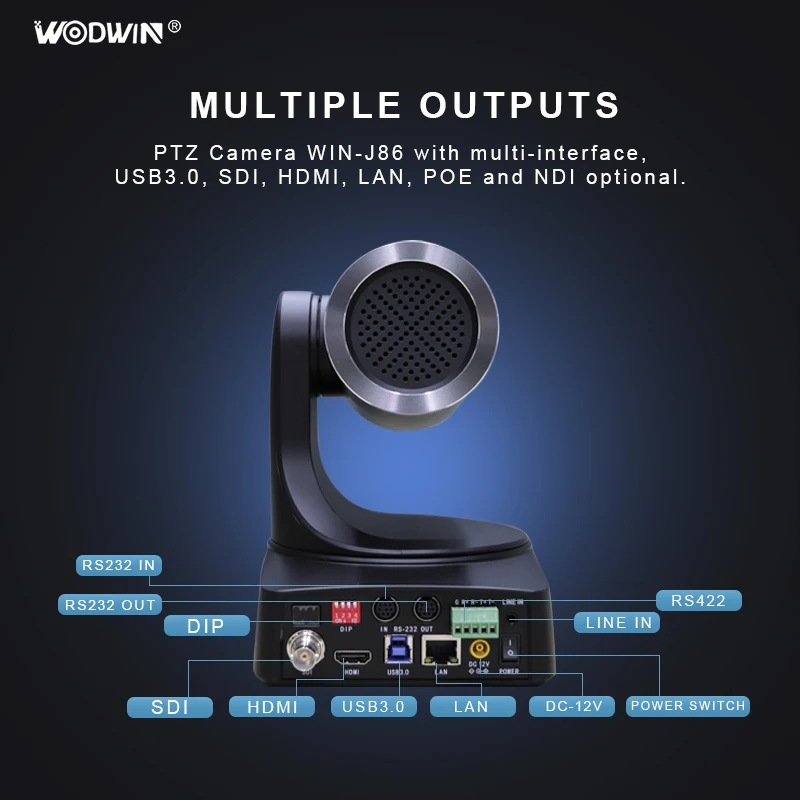 USB3.0 IP POE 12X 20X зум 360 градусов 1080P Конференц-камера PTZ SDI NDI потоковая камера