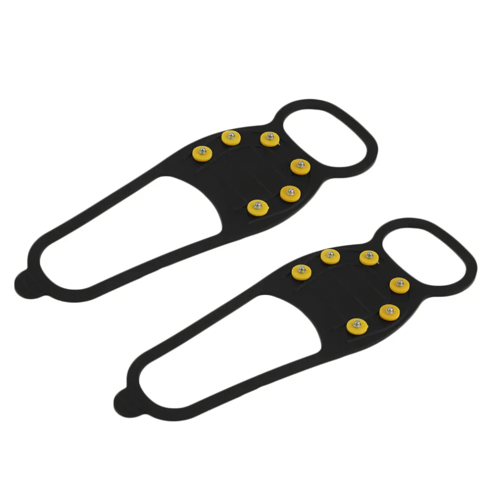 Anti slip 6 stud snow ice grip crampons claw rubber cleat gripper shoe spikes