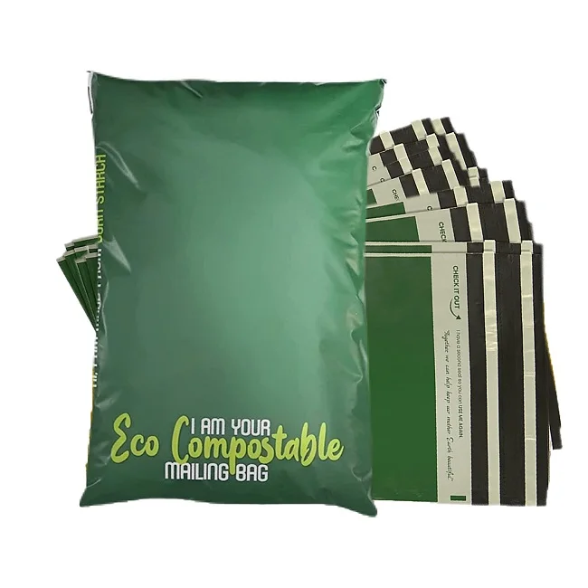 customised compostable polymailer mailing self seal postage bags