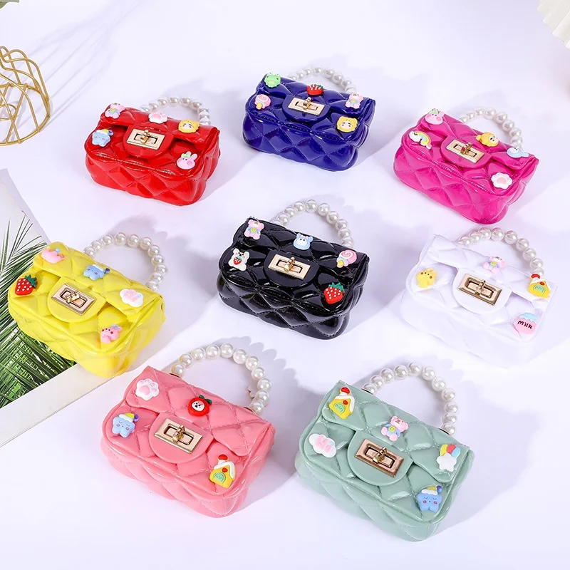 2023 Latest design Custom Women Girls Kid Daily Bag Cute Candy Color Kid Jelly Mini Handbag