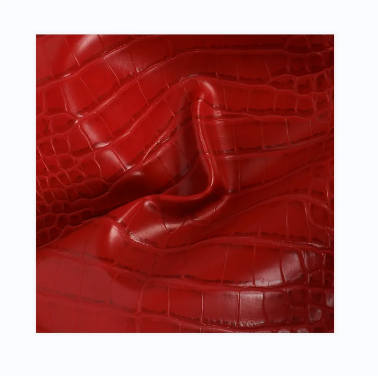 Durable Using Low Price Wholesale Faux Synthetic Pvc Leather glossy crocodile skin Decoration PVC leather