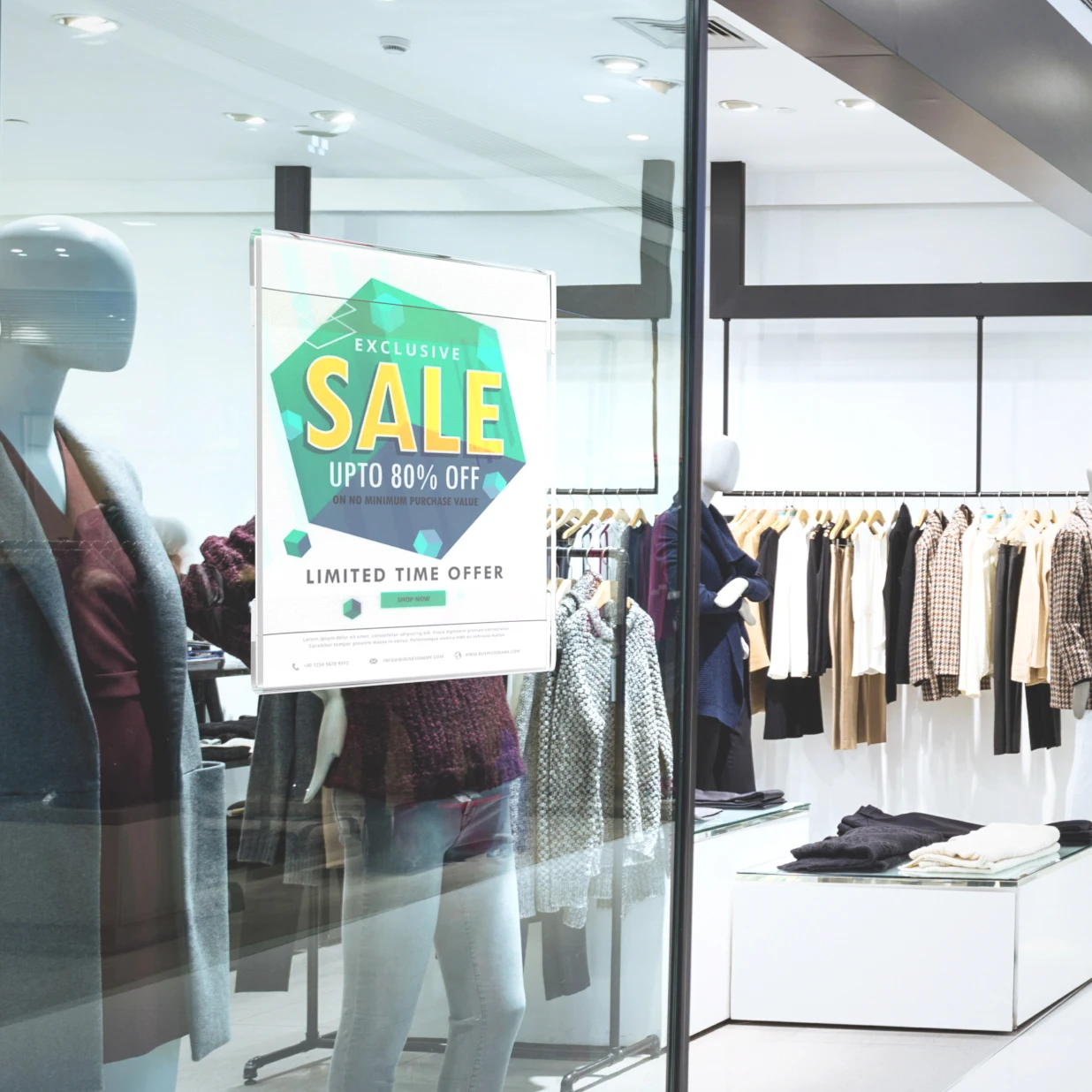 No Drilling 8.5x11 Acrylic Wall Sign Holder with Double Sided Tape Clear Plastic Plexiglass Sign Holder for Office/Home/Store