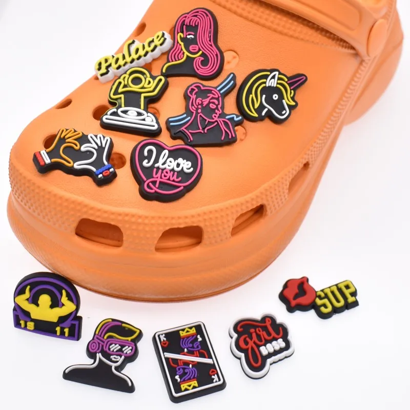 New arrival Sport Charms Different Shapes Croc Shoes Decoration for Men Women