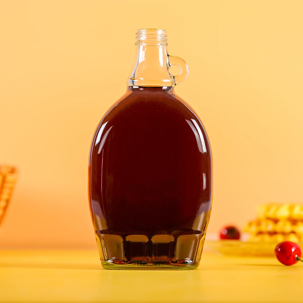 Spot wholesale 250 ml 375 ml 500 ml maple syrup glass bottle