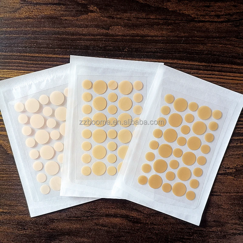 custom waterproof breathable skin care scar acne absorbing cover patch hydrocolloid acne pimple patch
