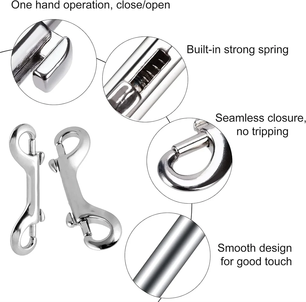 304 316 Stainless Steel Spring Hook Double End Hook Trigger Dog Swivel Snap Hooks