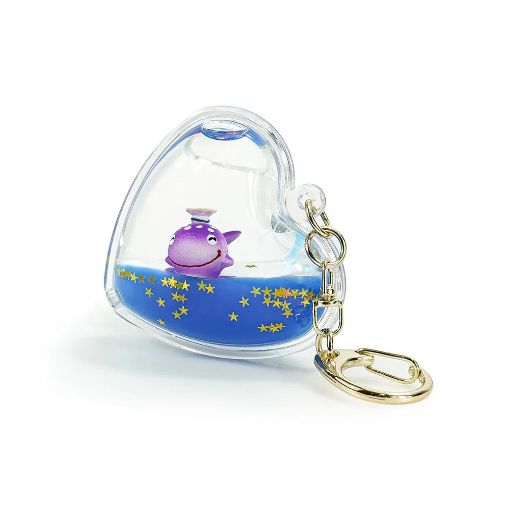 Heart Liquid Gifts Water Glitter Girls Toy Key Holder Floating Marine Lift Keyring Quicksand Wristlet Bracelet Charms Keychain