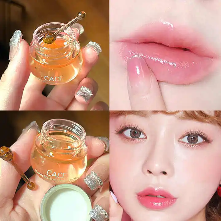 Cherry Blossom Honey Lip Balm Moisturizing Dry Lips Repairing Cracks Pink Tender Lips Lipstick
