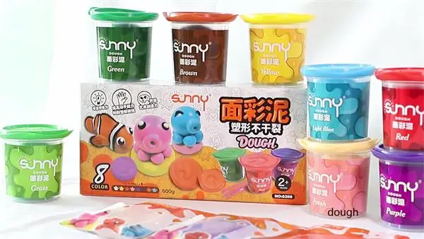 Manufacturer for kids high quality 8 colours DIY modeling clay play dough, Plasticine Mold Set Toy For Kids