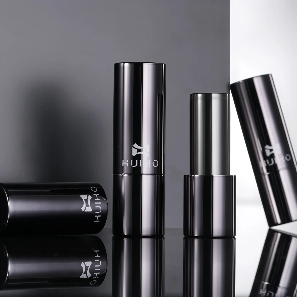 HUIHO New Style Luxury Aluminum Empty Lipstick Case Container Custom Logo Cosmetic Packaging Lipstick Tube