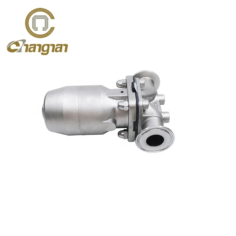 Stainless steel sanitary DIN 20 pneumatic diaphragm valves for cosmetic