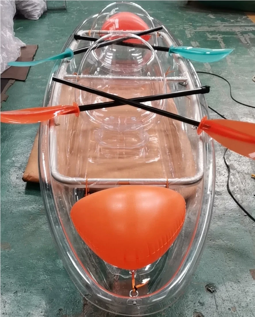 LIMELIGHT clear kayak with double crystal seats and transparent paddle for watersports