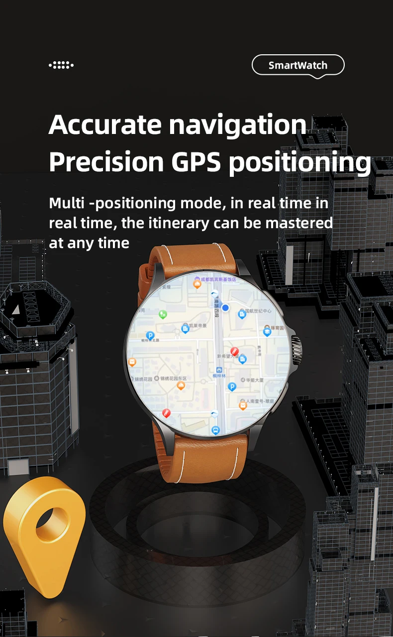 VALDUS 4G Android Phone Smart Watch 1.75 Inch AMOLED Bluetooth Call GPS WiFi Calculator Heart Rate Monitoring GT200 Smartwatch