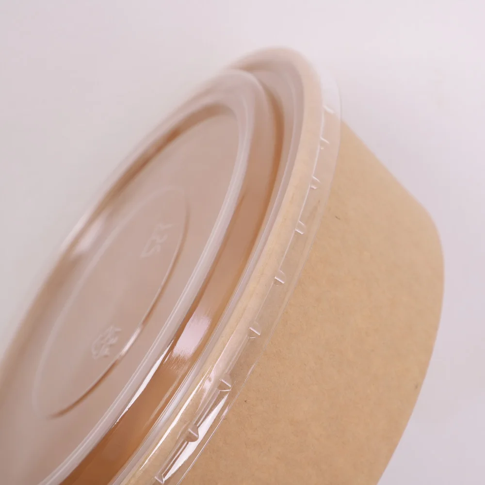 wholesale disposable square round paper cup heatable kraft waterproof customwith PE lid