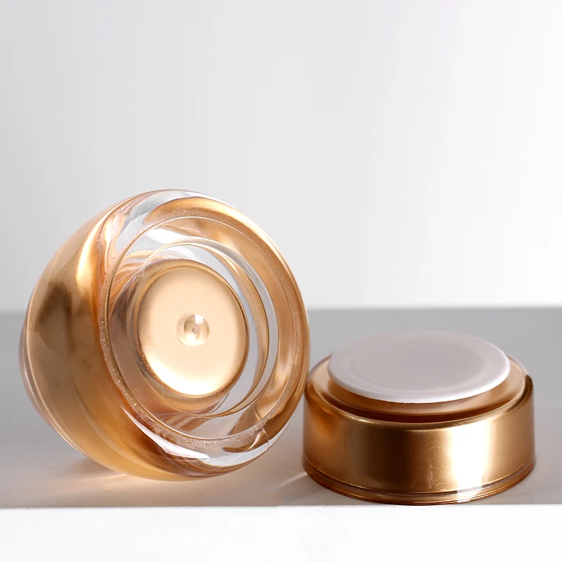 8g round nail gel gold opaque screw cap lid pink strong plastic jars for packaging